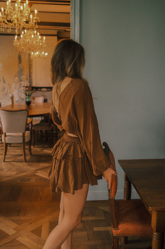 NAOMI SKIRT CHOCO
