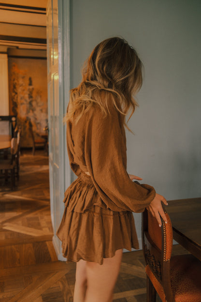 NAOMI SKIRT CHOCO