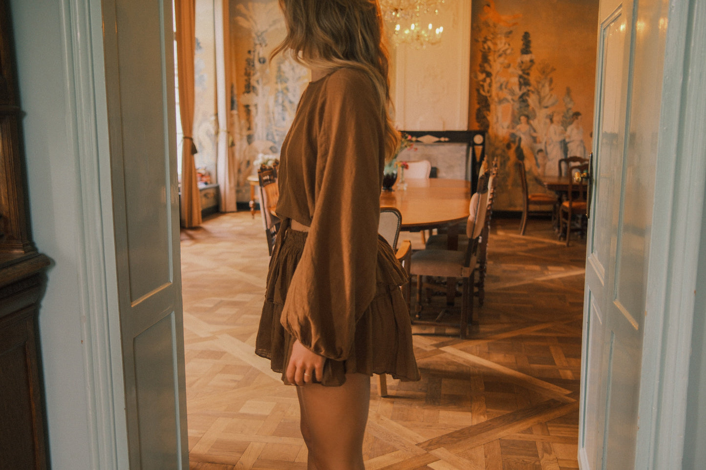 NAOMI SKIRT CHOCO