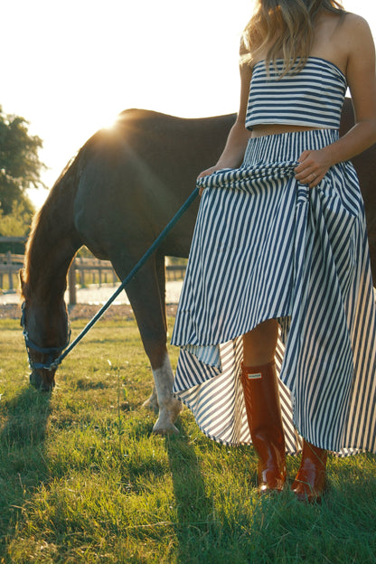 STRIPED HAILEY SET NAVY