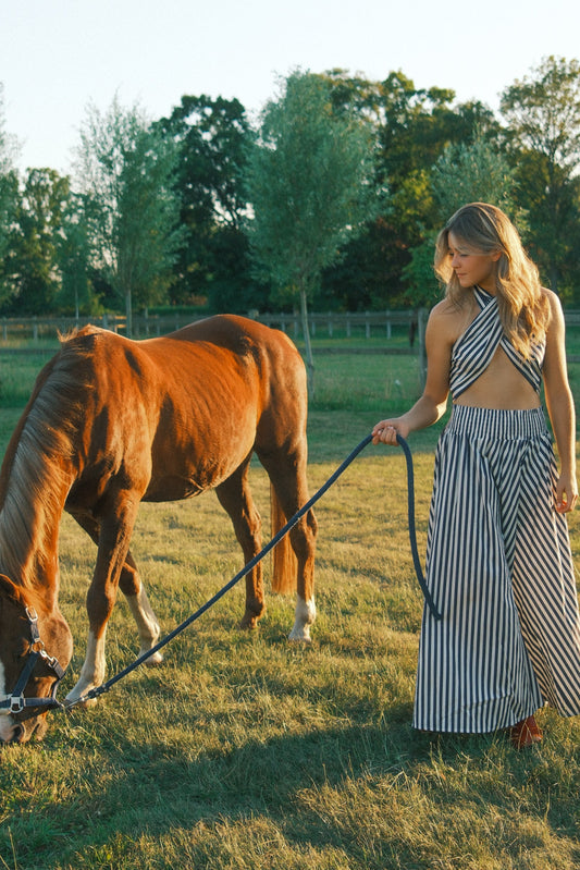 STRIPED HAILEY SET NAVY