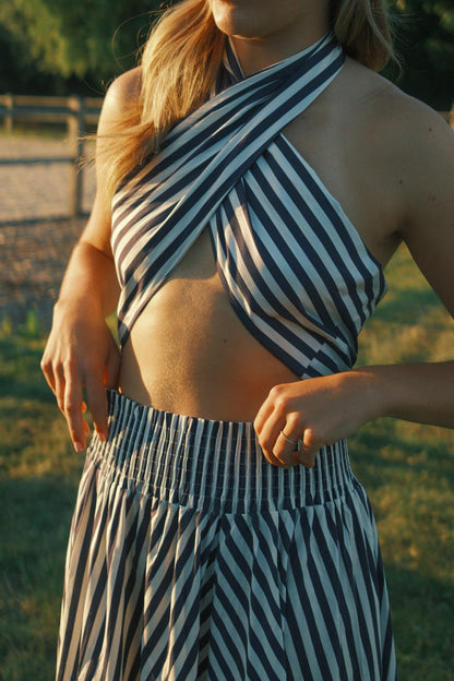 STRIPED HAILEY SET NAVY