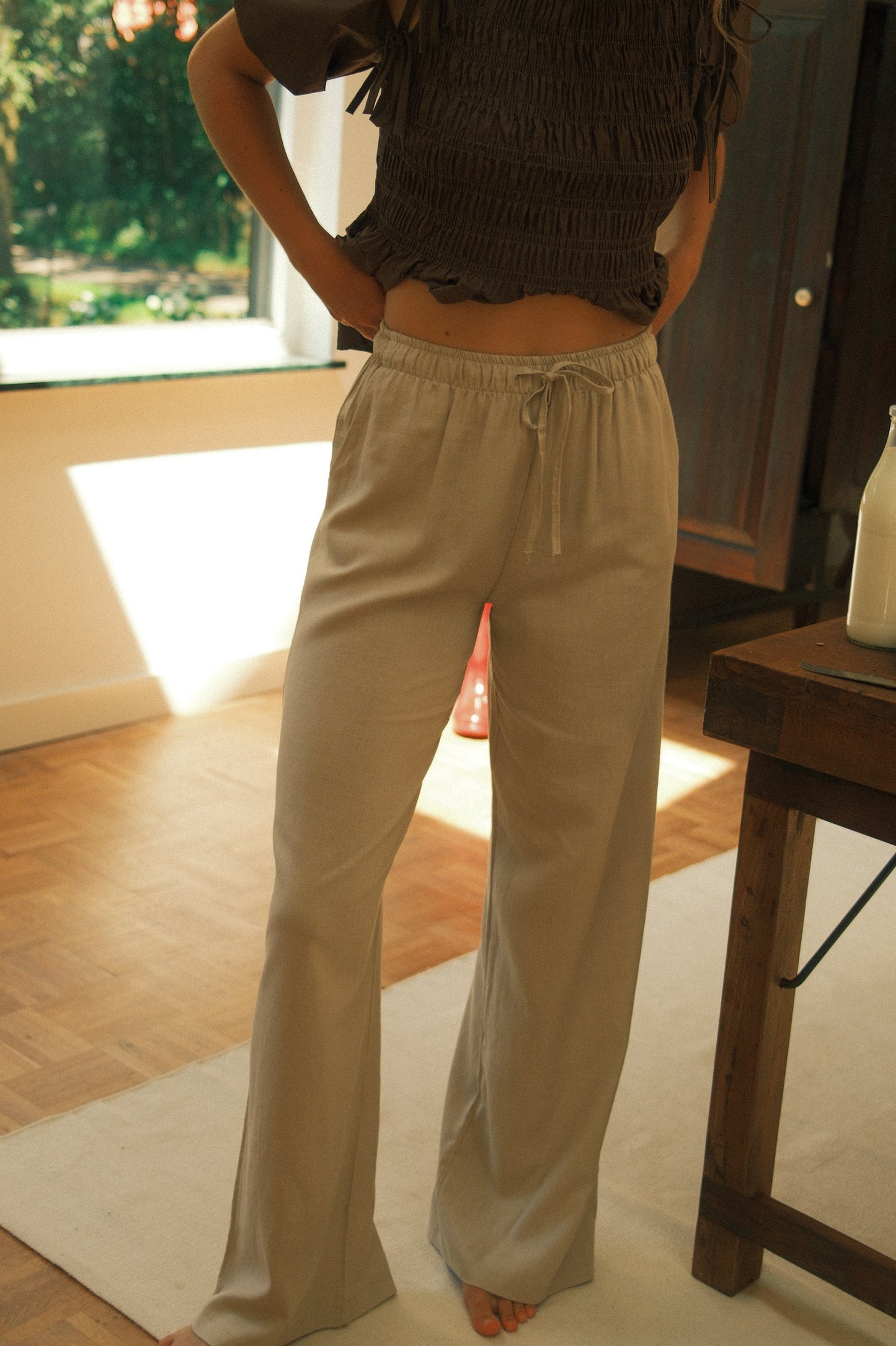 ESSENTIAL LINNEN PANTS BEIGE