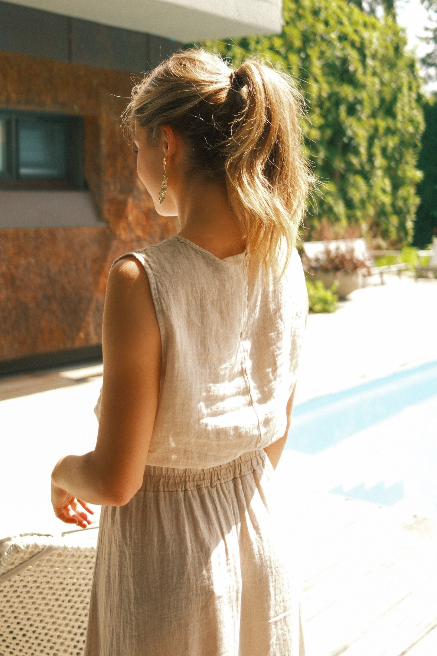 JULY LINNEN SET BEIGE