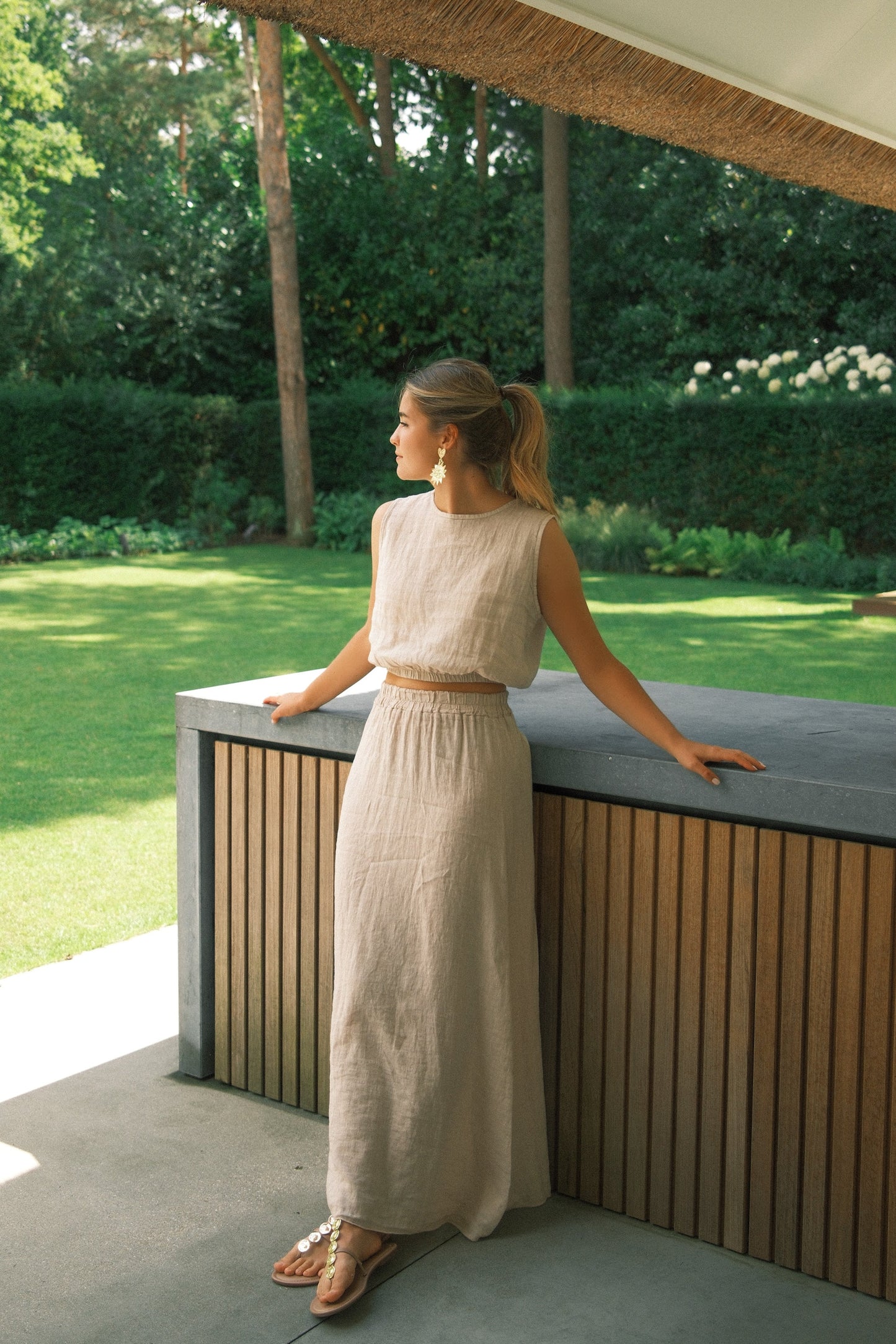 JULY LINNEN SET BEIGE