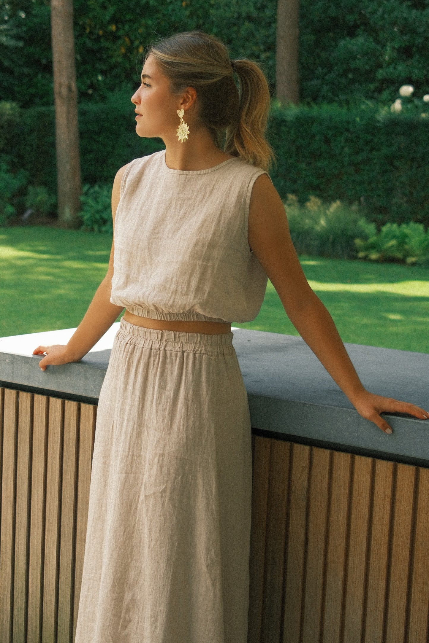 JULY LINNEN SET BEIGE