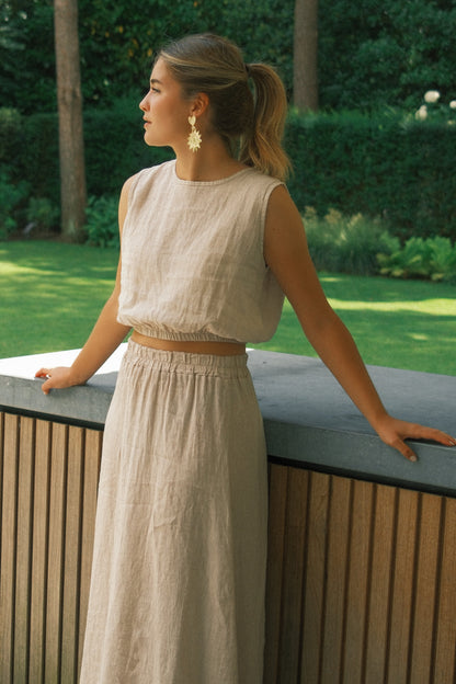 JULY LINNEN SET BEIGE
