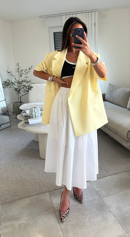 BUTTER YELLOW BLAZER.
