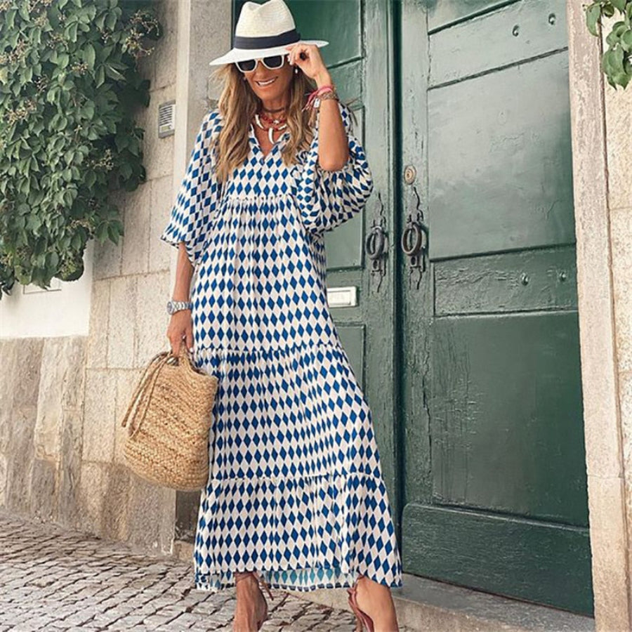 Lange Jurk Dames met Vintage Ontwerp - Bohemian
