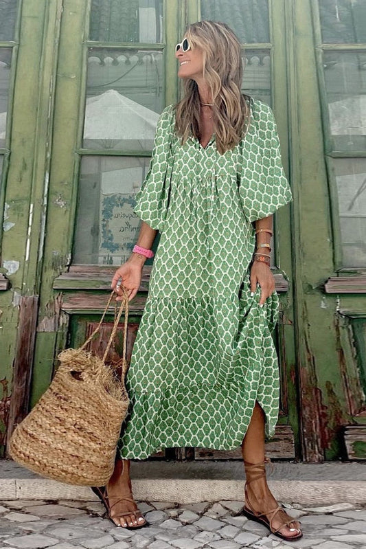 Lange Jurk Dames met Vintage Ontwerp - Bohemian